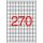 Label, universal, 17,8x10 mm, removable, rounded heel, APLI, 6750 labels/pack