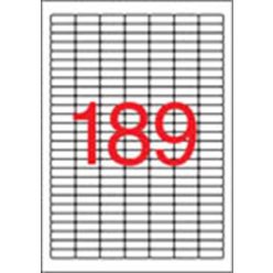   Label, universal, 25.4x10 mm, removable, rounded corners, APLI, 4725 labels/pack
