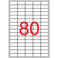   Label, universal, 35.6x16.9 mm, removable, rounded heel, APLI, 2000 labels per pack