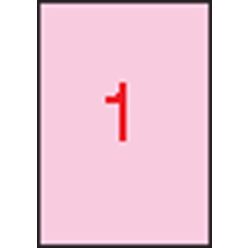   Etikett, 210x297 mm, színes, APLI, pasztell rózsaszín, 20 etikett/csomag