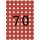 Labels, 19 mm round, colour, A5, APLI, red, 560 labels per pack