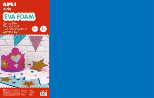 Foam rubber, 400x600 mm, APLI Kids "Eva Sheets", blue