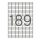 Label, universal, rounded heel, 25.4x10 mm, APLI, 1890 labels per pack