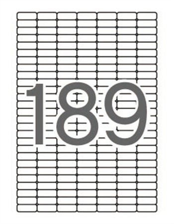 Label, universal, rounded heel, 25.4x10 mm, APLI, 1890 labels per pack