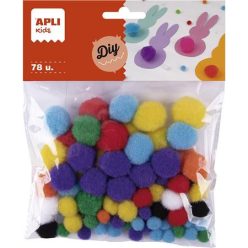 Pom-pom, APLI "Creative", mixed colours