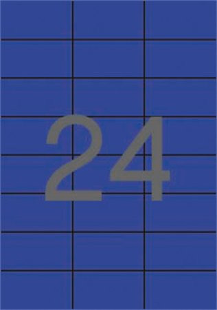 Label, 70x37 mm, colour, APLI, blue, 480 labels per pack
