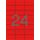 Label, 70x37 mm, colour, APLI, red, 480 labels per pack