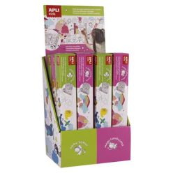   Colouring roll display, self-adhesive, APLI Kids, transport, candy cane