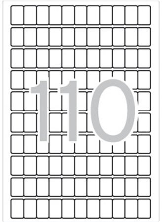Label, 12x18 mm, rounded corners, A5 on carrier, APLI, 1650 labels per pack
