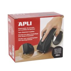  Csomagolószalag adagoló, beépített pengével, csomagolószalaggal, APLI, fekete