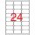 Label, universal, 64x33,9 mm, rounded corners, APLI, 2400 labels per pack