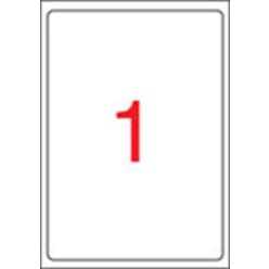   Label, universal, 199.6x289.1 mm, rounded corners, APLI, 100 labels per pack