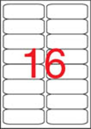 Label, universal, 99.1x34 mm, rounded corners, APLI, 1600 labels per pack