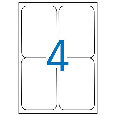 Label, universal, 99.1x139 mm, rounded corners, APLI, 400 labels per pack