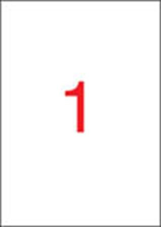 Label for laser printers, 210x297 mm, APLI, 250 labels per pack
