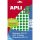 Labels, 10 mm round, handwritten, colour, APLI, green, 1008 labels per pack