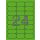 Label, 64x33.9 mm, colour, rounded corners, APLI, neon green, 480 labels per pack
