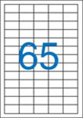 Label, universal, 38x21.2 mm, VICTORIA PAPER, 6500 labels per pack