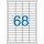 Label, universal, 48.5x16.9 mm, VICTORIA PAPER, 6800 labels per pack