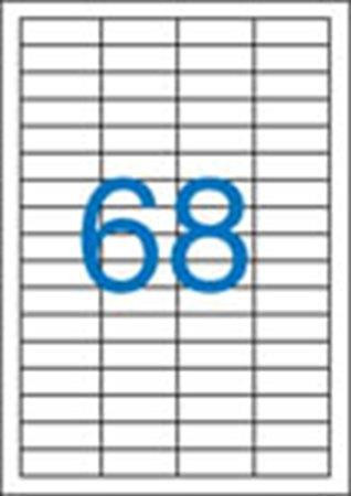 Label, universal, 48.5x16.9 mm, VICTORIA PAPER, 6800 labels per pack