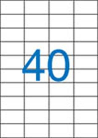 Label, universal, 52.5x29.7 mm, VICTORIA PAPER, 4000 labels per pack