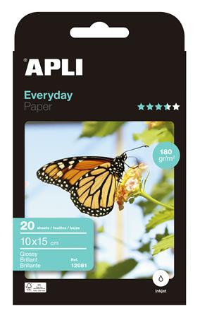 Photo paper, inkjet, 10x15 cm, 180 g, glossy, APLI "Everyday"