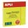 Sticky note pad, 75x75 mm, 100 sheets, APLI "Funny", neon yellow