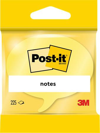Self-adhesive notepad, text bubble, 70x70 mm, 225 sheets, 3M POSTIT, yellow
