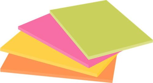Sticky note pad, 152x101 mm, 4x45 sheets, 3M POSTIT "Super Sticky", mixed colours