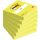 Sticky note pad, 76x76 mm, 6x100 sheets, 3M POSTIT, neon green