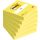 Sticky note pad, 76x76 mm, 6x100 sheets, 3M POSTIT, neon yellow