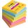 Self-adhesive notepad, 76x76 mm, 6x90 sheets, 3M POSTIT "Super Sticky", "Carnival", mixed colours
