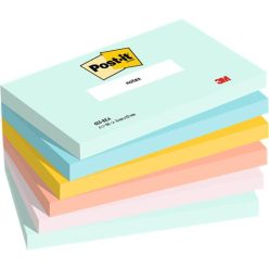   Sticky pad, 76x127 mm, 6x100 sheets, 3M POSTIT "Beachside", mixed colours