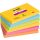 Sticky note pad, 76x127 mm, 6x90 sheets, 3M POSTIT, "Super Sticky", Carnival