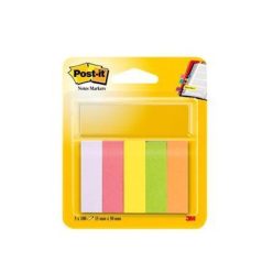 Label, paper, 5x100 sheets, 15x50 mm, 3M POSTIT, mixed