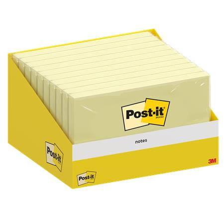 Sticky note pad, 76x127 mm, 100 sheets, 3M POSTIT, canary yellow