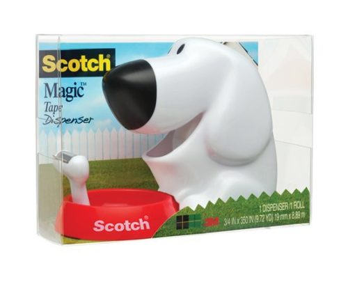 Adhesive tape dispenser, table, filled, 3M SCOTCH "C31", dog