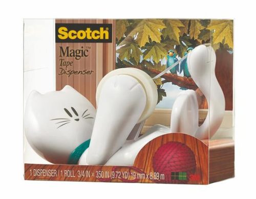 Adhesive tape dispenser, table, refilled, 3M SCOTCH "C39", kitten