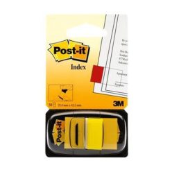   Marking label, plastic, 50 sheets, 25x43 mm, 3M POSTIT, yellow
