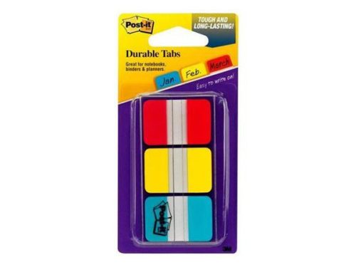 Marking label, plastic, reinforced, 3x22 sheets, 25x38 mm, 3M POSTIT, mixed