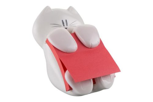 Note pad dispenser, "Z", 3M POSTIT "Kitty", white