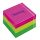 Self-adhesive notepad, 76x76 mm, 100 sheets, 6 sheets/cs, TARTAN, mixed neon colours