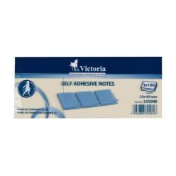   Sticky note pad, 50x40 mm, 100 sheets, VICTORIA OFFICE, yellow