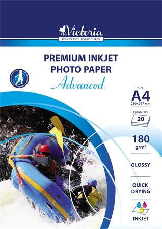 Photo paper, inkjet, A4, 180 g, glossy, VICTORIA PAPER "Advanced"