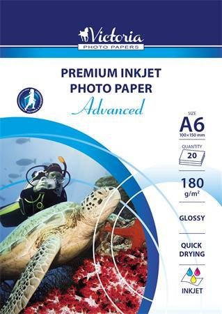 Photo paper, inkjet, A6, 180 g, glossy, VICTORIA PAPER "Advanced"