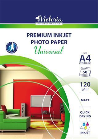 Photo paper, inkjet, A4, 120 g, matt, VICTORIA PAPER "Universal"