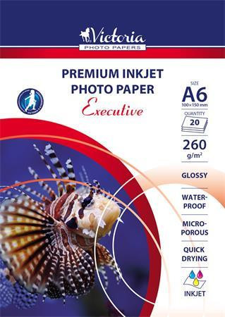 Photo paper, inkjet, A6, 260 g, high gloss, VICTORIA PAPER "Executive"