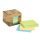 Self-adhesive notepad tower, 75x75 mm, 6x100 sheets, environmentally friendly, VICTORIA OFFICE, "Green", mixed
