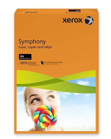 Copy paper, colour, A4, 80 g, XEROX "Symphony", orange (intensive)