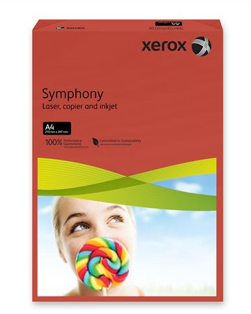 Copy paper, colour, A4, 80 g, XEROX "Symphony", dark red (intensive)